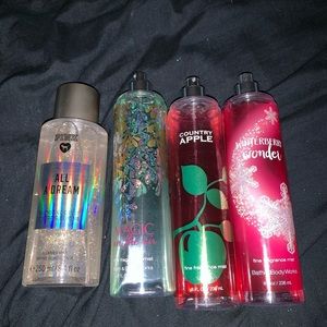 Pink and Bath and Body Works Perfumes